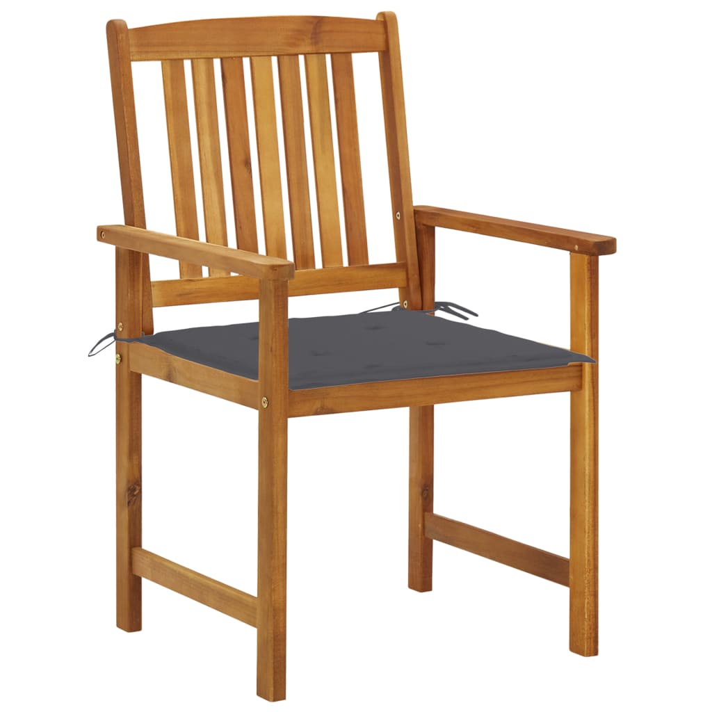 Chaise de jardin avec coussin Maison Exclusive en bois Gris - 3