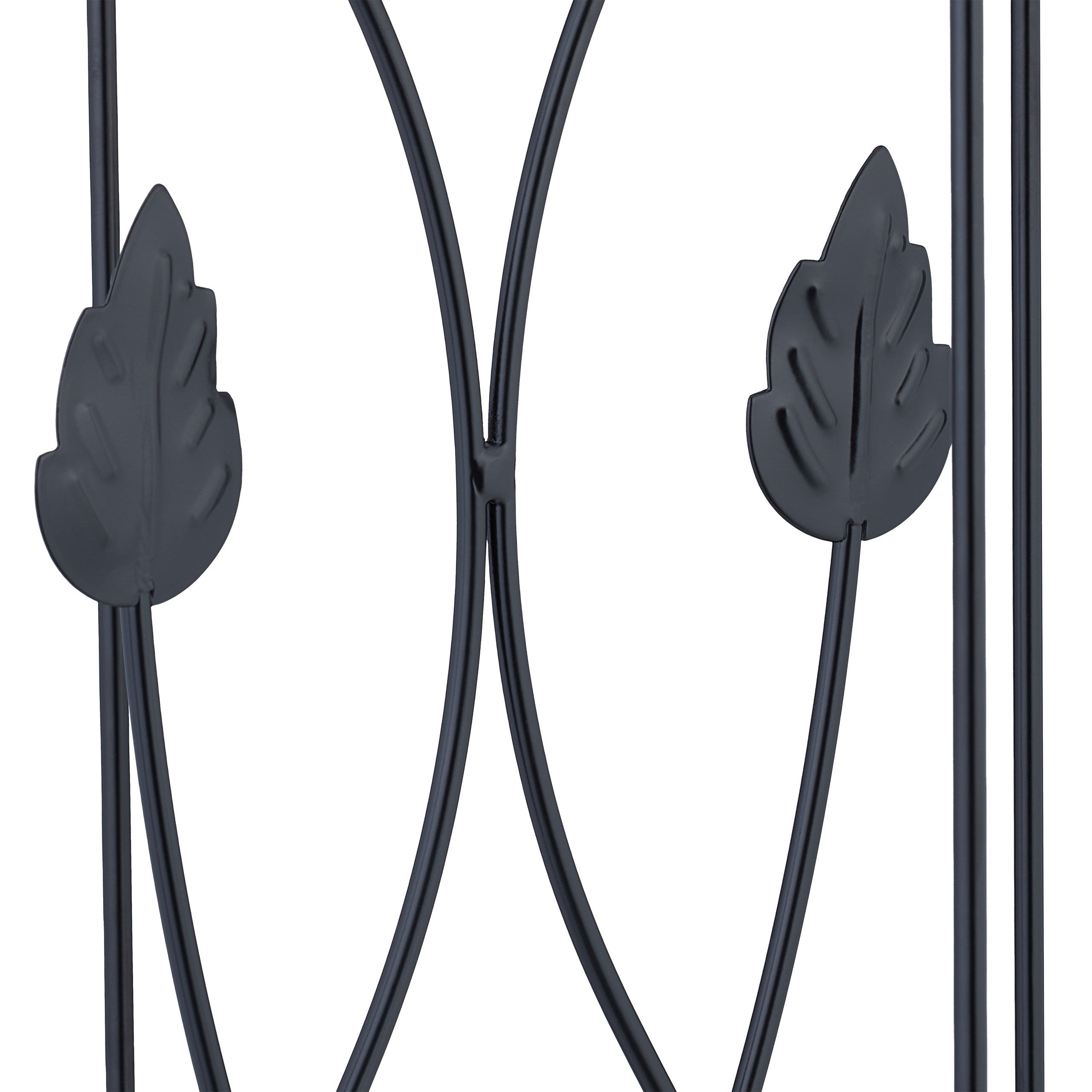 Obelisco para trepadeiras, 2 peças, AxD: 103x20 cm, metal, independente, torre de rosas, preto, Relaxdays - 7