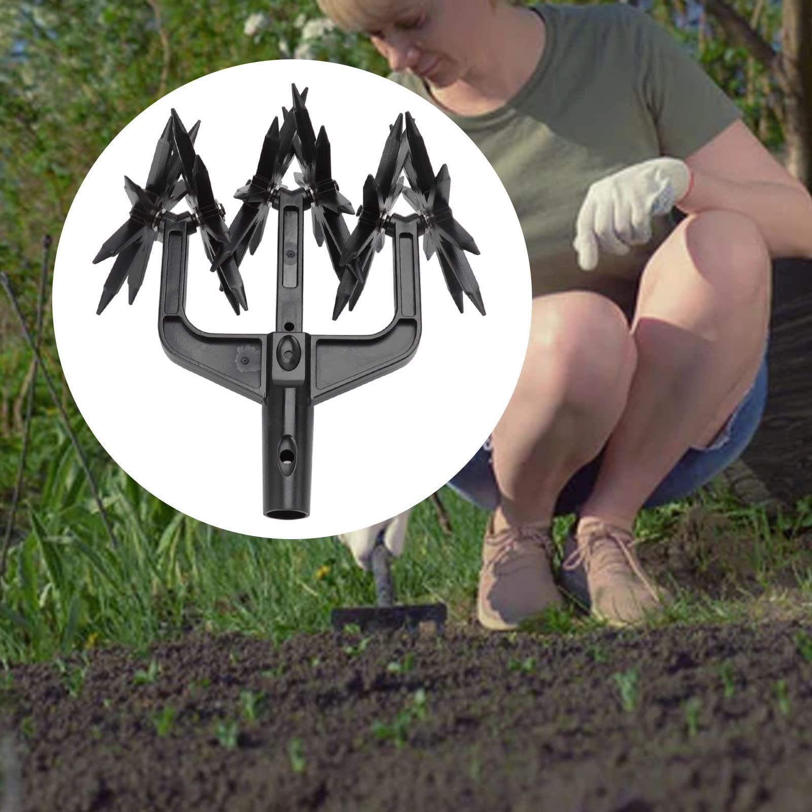 Roue à Outils De Cultivateur, Accessoire De Tondeuse à Gazon En Alliage D'aluminium Et De Fer Outil De Motoculteur Rotatif A 6 Griffes Roue De Desherbage Roue De Labour 87453495