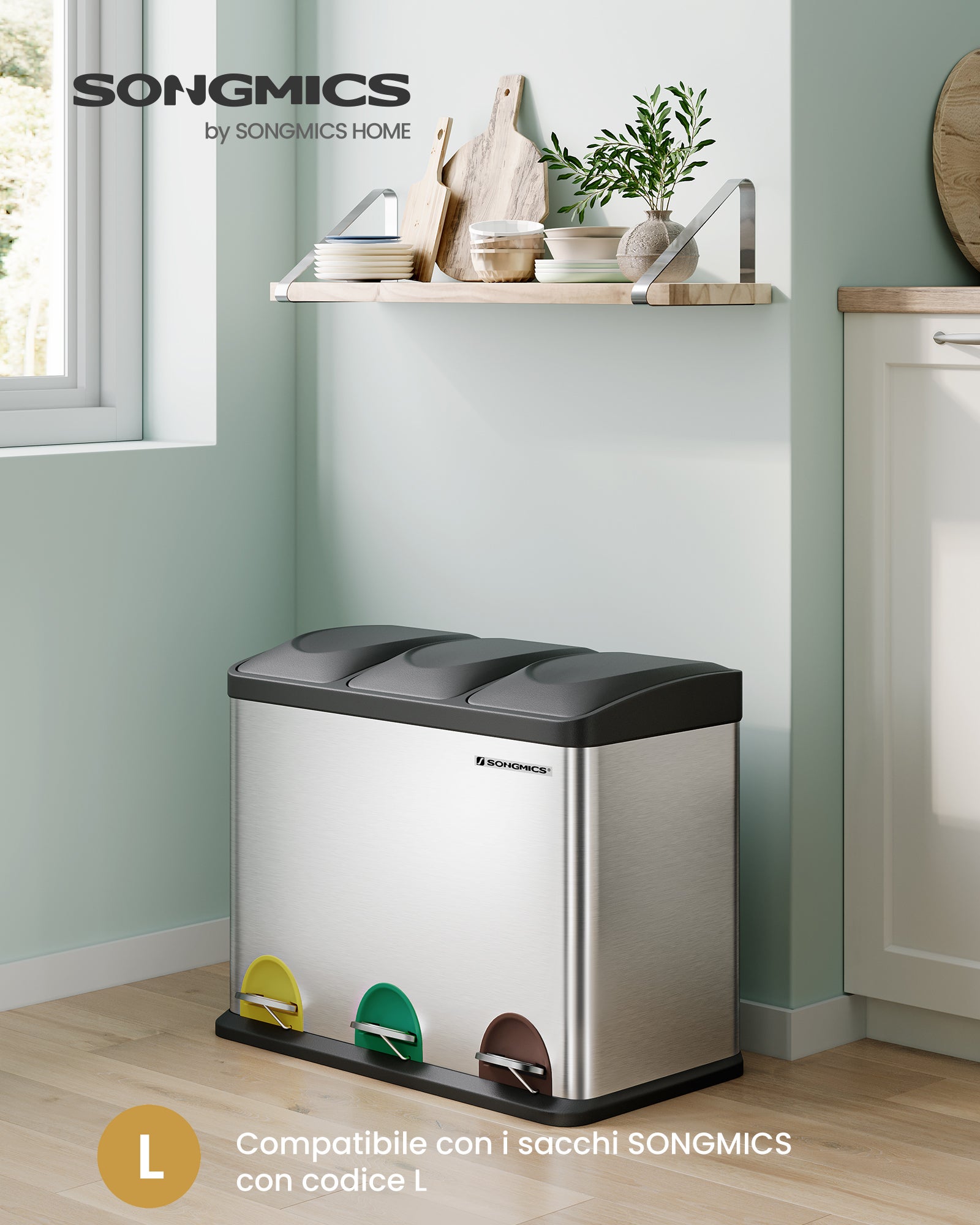 Il Numero 1 Del Risparmio-CESTINO DEI RIFIUTI IN ACCIAIO INOX SENSORE AUTOMATICO - Foto 6