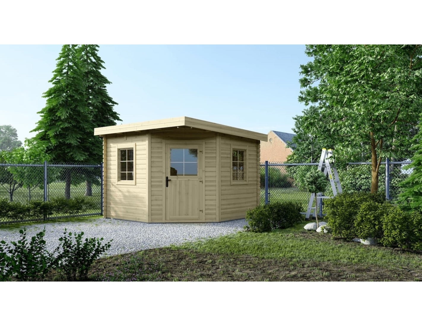 Domek ogrodowy ALTANKA 8 m2 - 3x3 m - 28 mm, drewniany, DOM665, 1szt.