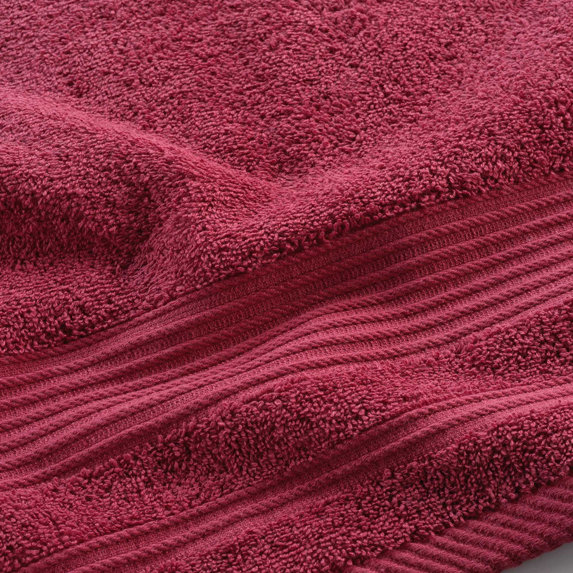 Douceur d'Intérieur, Asciugamano da bagno (50 x 90 cm) Teneresse Rubis, spugna tinta unita - 8