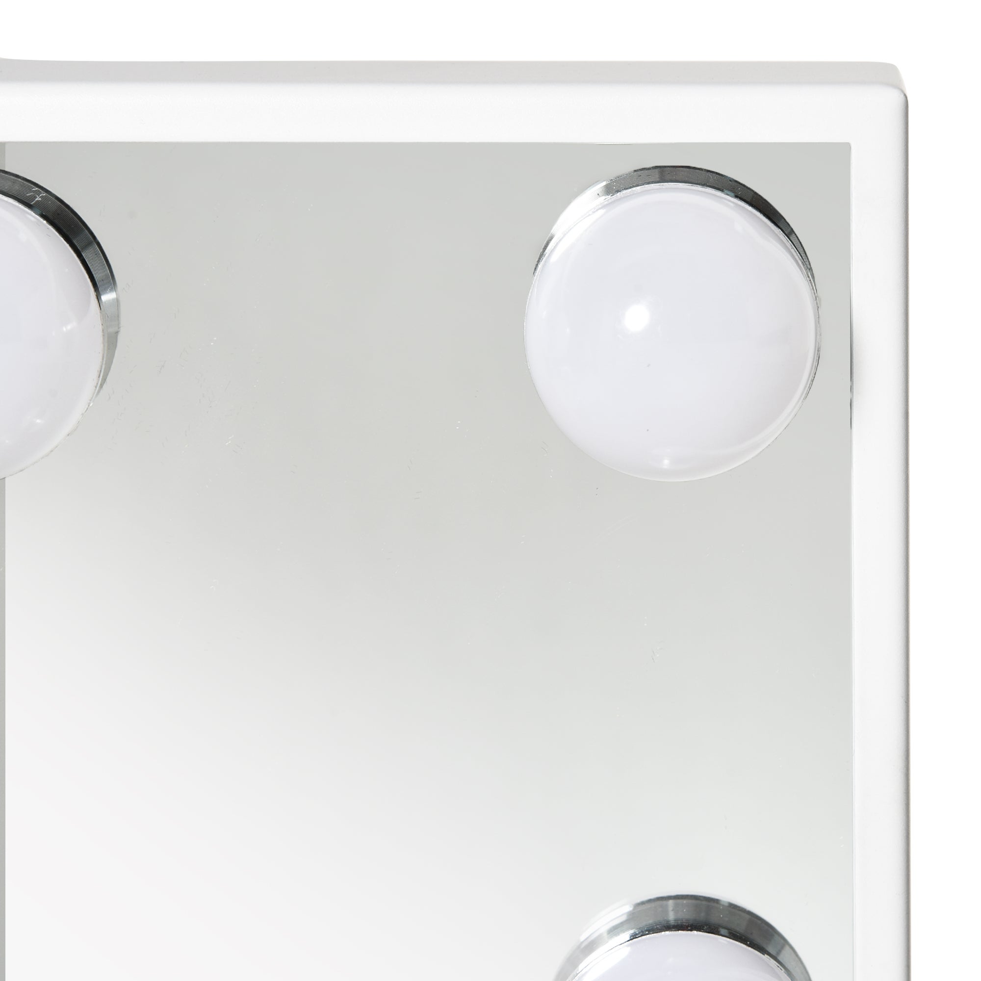 Miroir maquillage Hollywood léger 12 LED 3 modes, écran tactile lumineux réglable, fonction mémoire, chambre/salle bain, 32,8x11x47,4 cm, blanc - 9