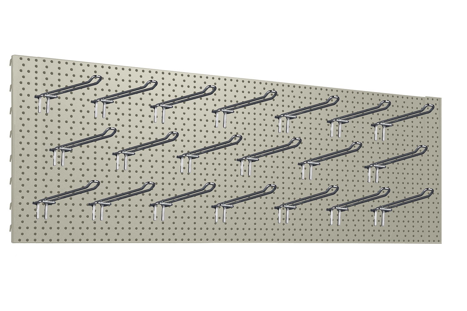 Zestaw Tablica warsztatowa 125x40cm kremowy + 20x Zawieszki podwójne fi4 20cm KTD