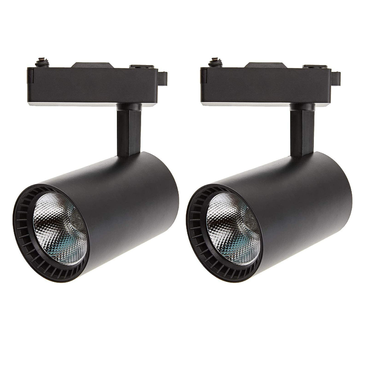 Pakiet x2 Reflektor sufitowy Led Track Light Czarny 30W, Chłodna biel 6000K, 2200 lumenów, 220V 50-60Hz Jednofazowy