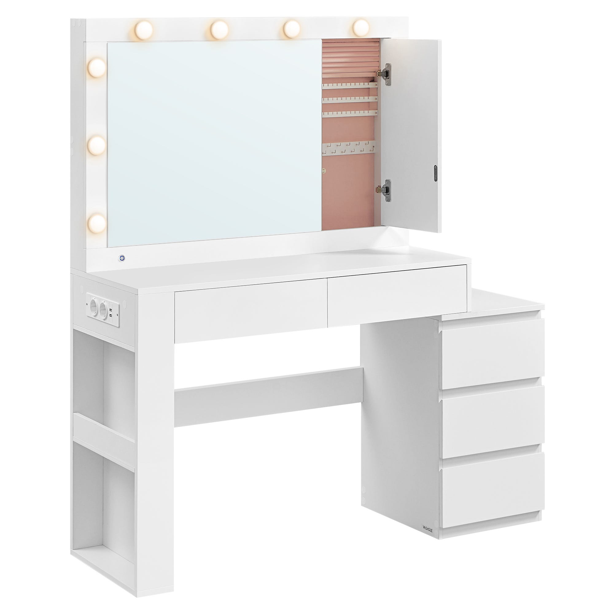 Miroir mural en forme de nuage avec cadre en velours 90x60 cm Cloud Miroir mural en forme de nuage avec cadre en velours 90x60 cm Cloud