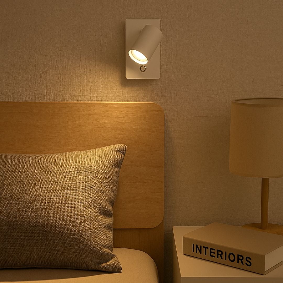 Applique murale GU10 réglable avec interrupteur, blanche - 3