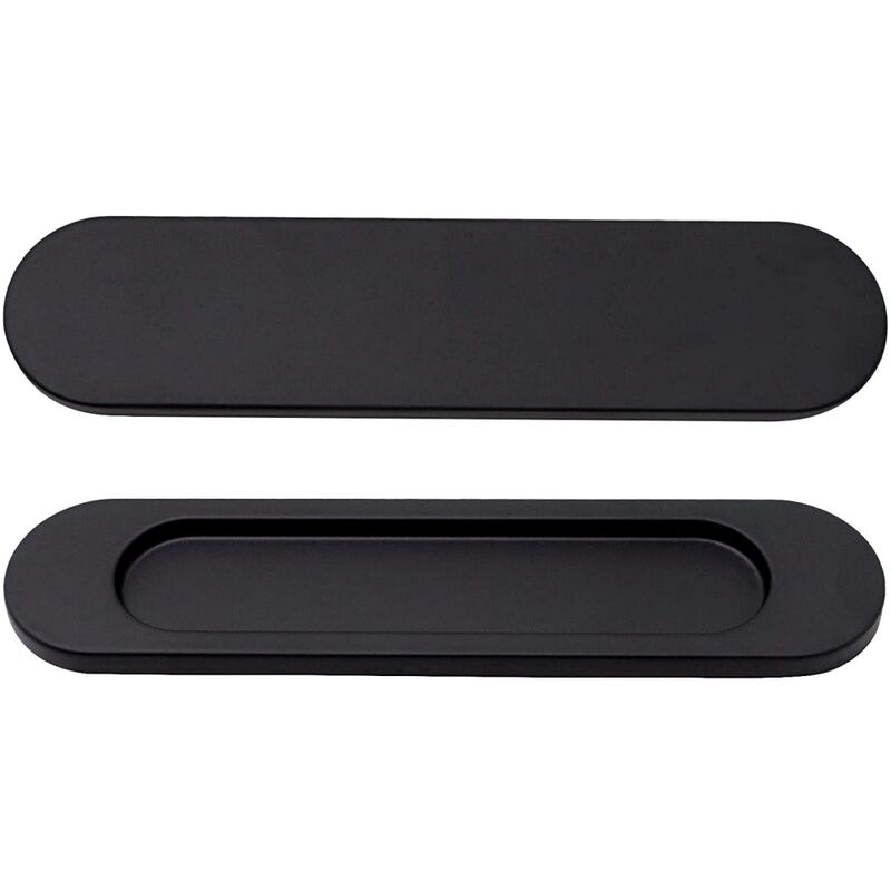 Gray - Poignées De Porte Coulissantes Auto Adhésives Rectangulaires, 2