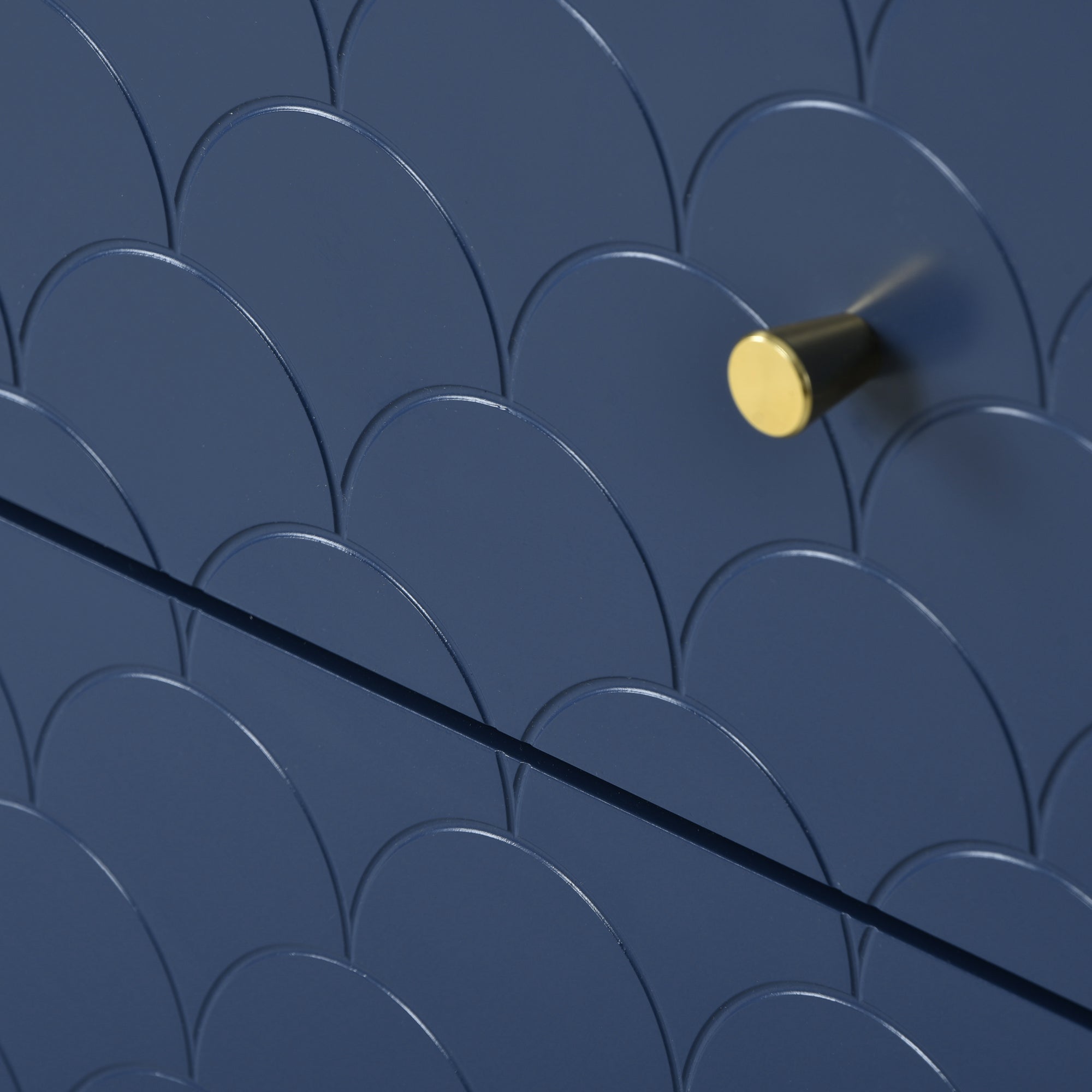 Mobiletto per soggiorno moderno 89x75x40cm 3 Cassetti Blu Marino per Camera da Letto - 5