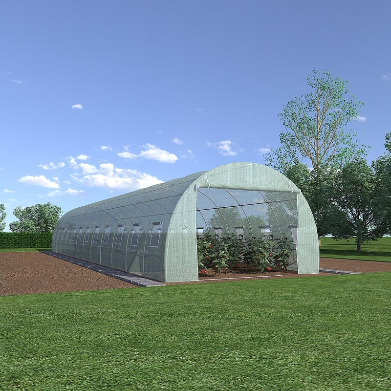 Szklarnia tunelowa ze stalową konstrukcją IPOMEA 36 m² - Dł.1200 x Szer.300 x Wys.200 cm