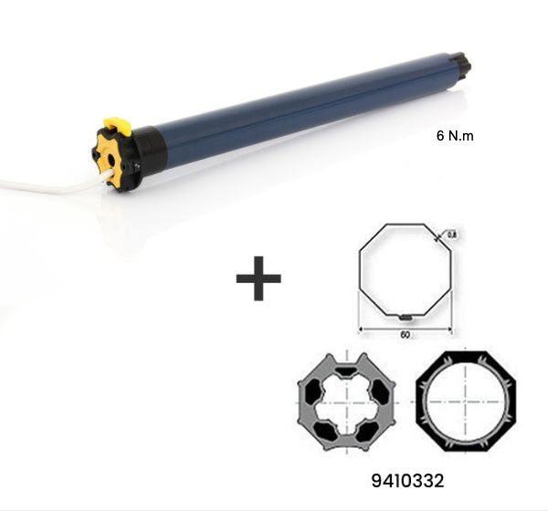 Kit de sustitución de motor para persiana con cable SOMFY LT50 - Diám. 50 mm - 6 N·m - Ref. ARIANE 1032049 6/17