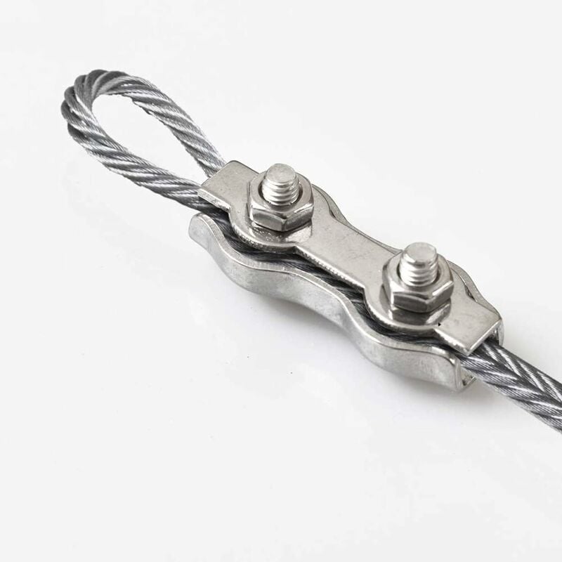 Sieqioor 20 Fascette Fermacavo In Acciaio Inox 304 Con Gomma - Morsetti A R Per Tubi E Fili 3/16 Pollici