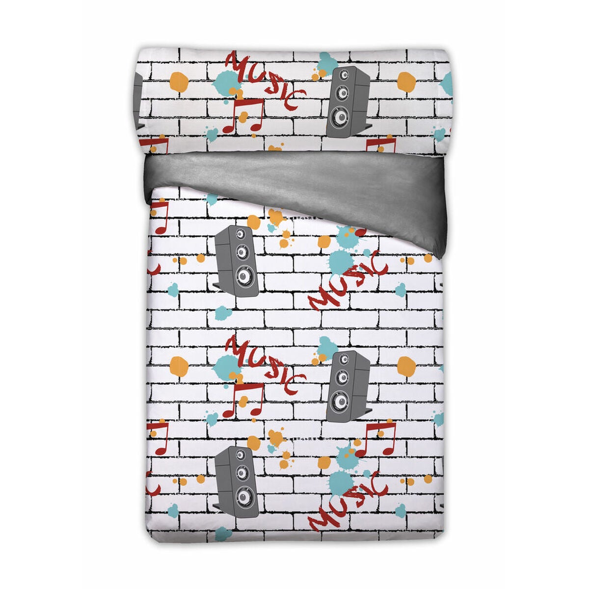 Juego de funda nórdica hosteline young gris cama de 105 2 piezas