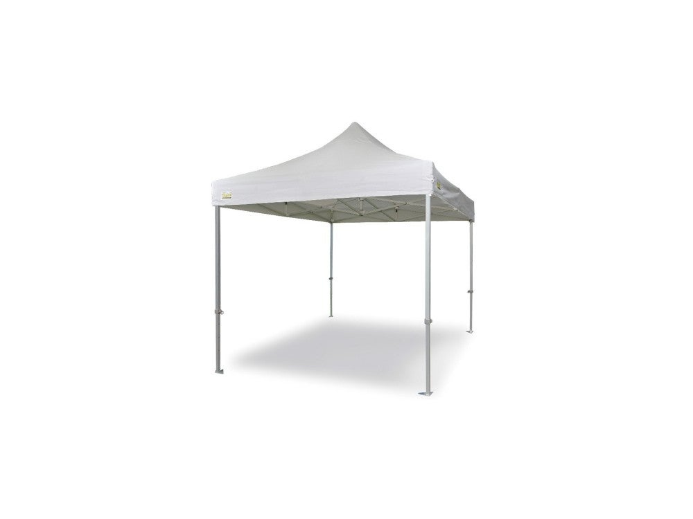 Gazebo Pieghevole 3x3 Metri Automatico - Tenda Fisarmonica Per Giardino, Spiaggia, Fiere, Bianco, Struttura In Alluminio, Senza Teli Laterali