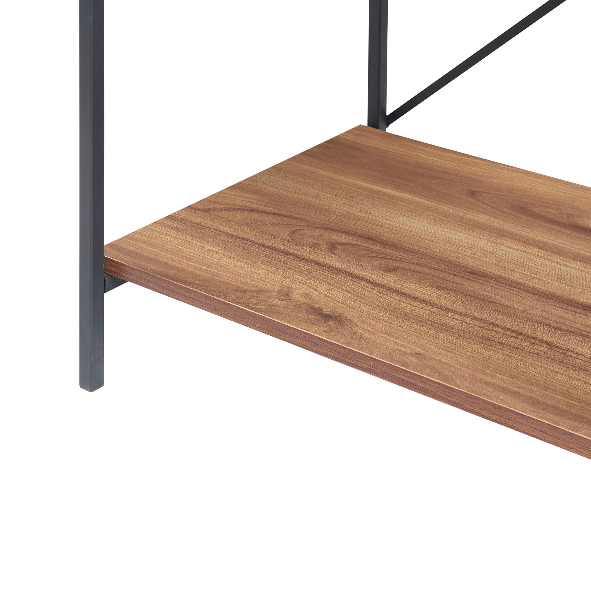Étagère Billund à 4 niveaux 133 x 60 x 42 cm cm effet noyer / noir [en.casa] - 7