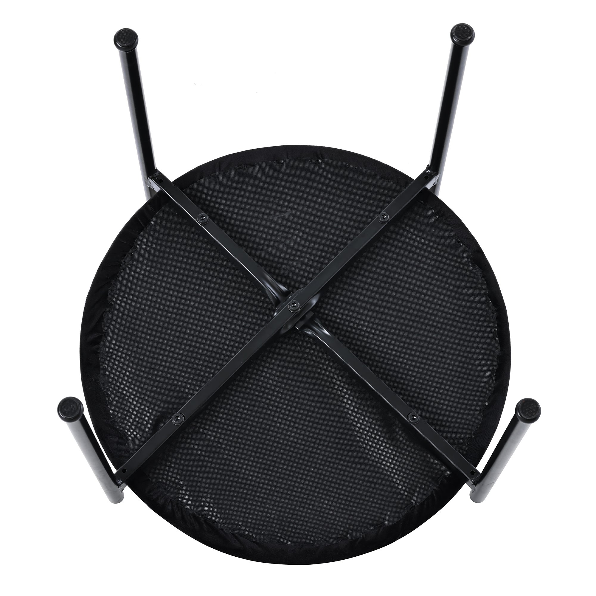 Chaise de salle à manger lot de 4 moderne design épuré structure métal rotin noir salon chambre - 7