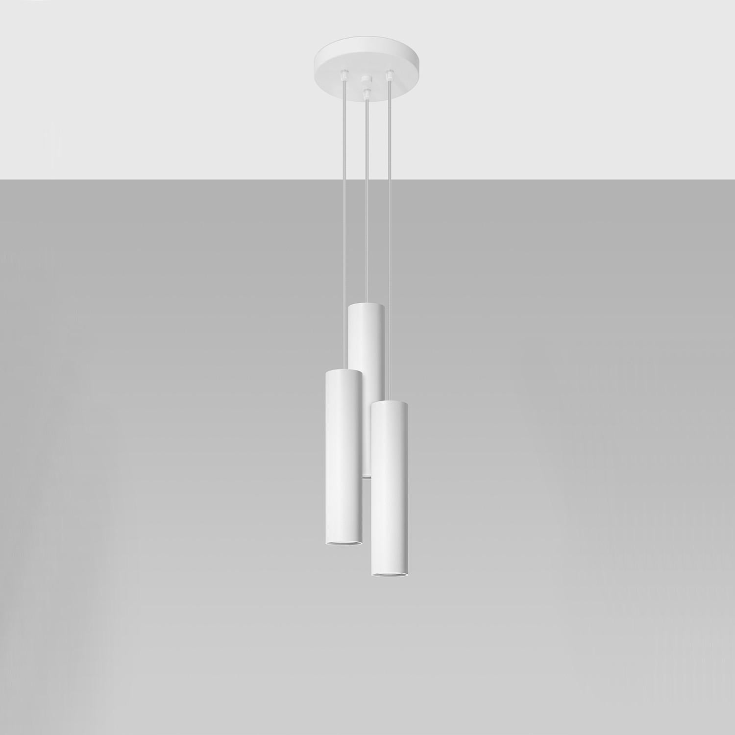 Lampa wisząca Lagos czarna 3xGU10x10W tuba wym: 110 x 20 x 20 cm metal Sollux Lighting