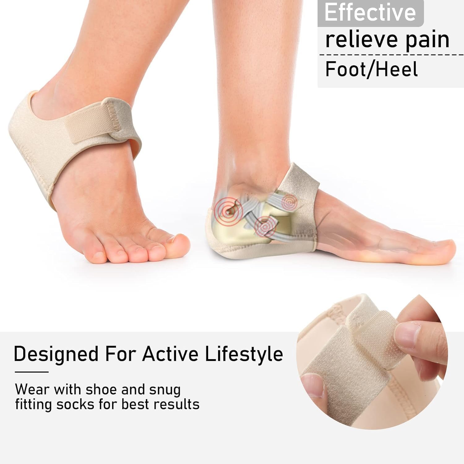Talonnette Epine Calcaneenne Protege Talon Chaussures Protège Talon Silicone Semelle Epine Calcaneenne Pour Homme et Femme Protection Anti... - 4