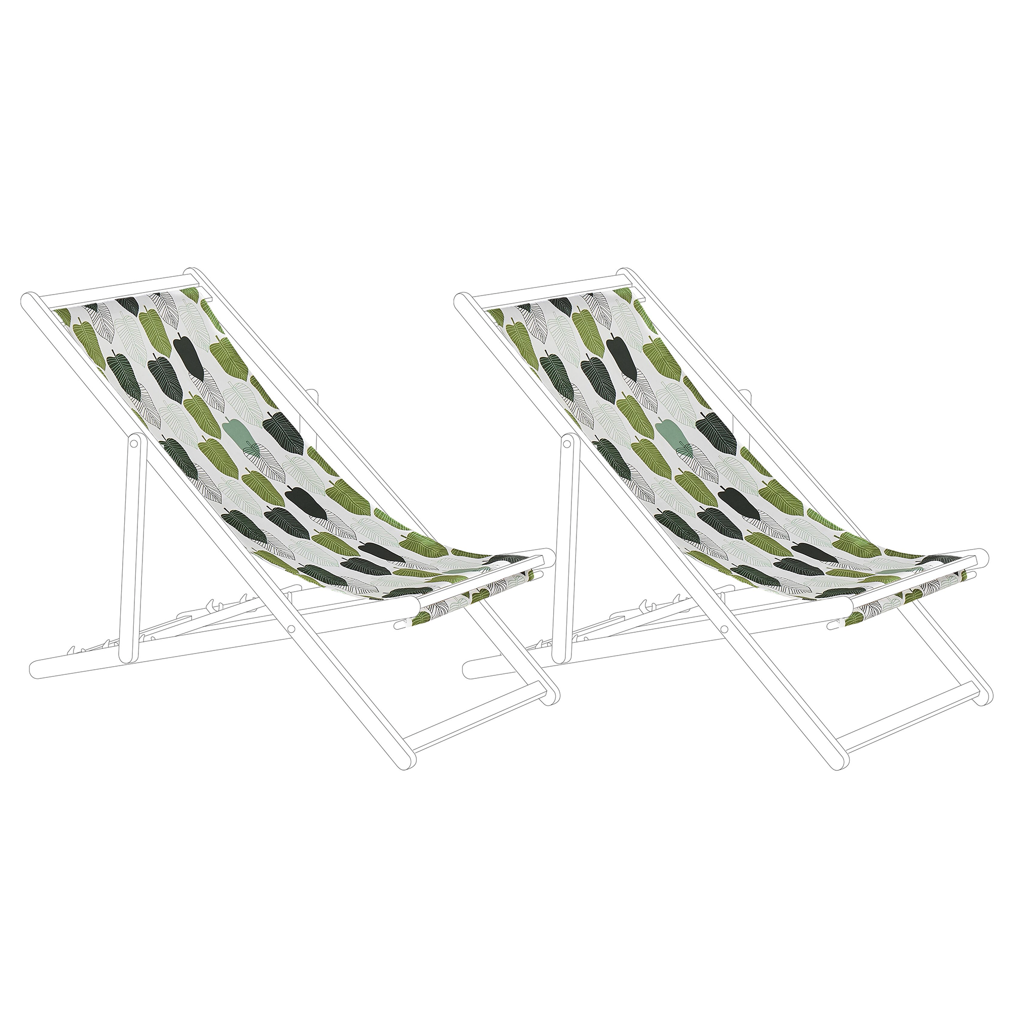 Set de 2 pânze de rezervă pentru șezlong ANZIO/AVELLINO 113 x 44 cm Verde 2buc