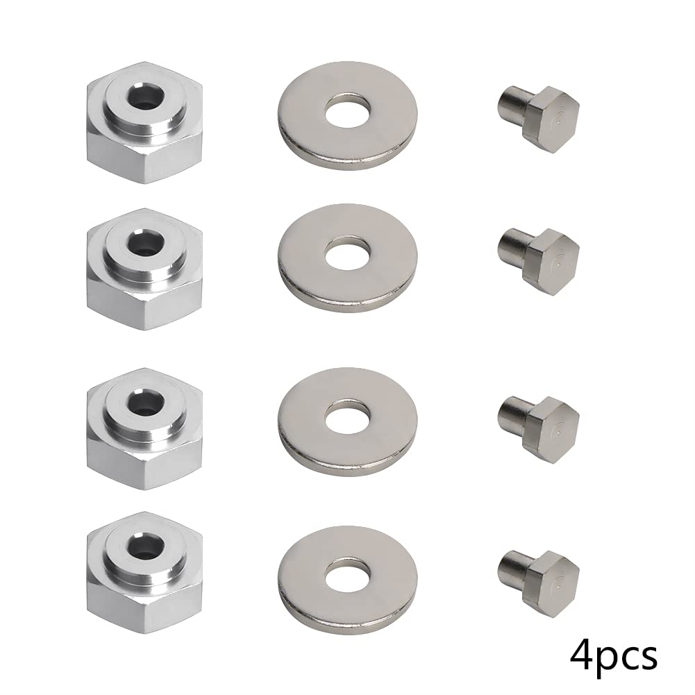 40 Pièces Écrous De Roue RC M2 Hexagonaux - Accessoires Voiture Pour Traxxas 1/18 Escalade (Silver)