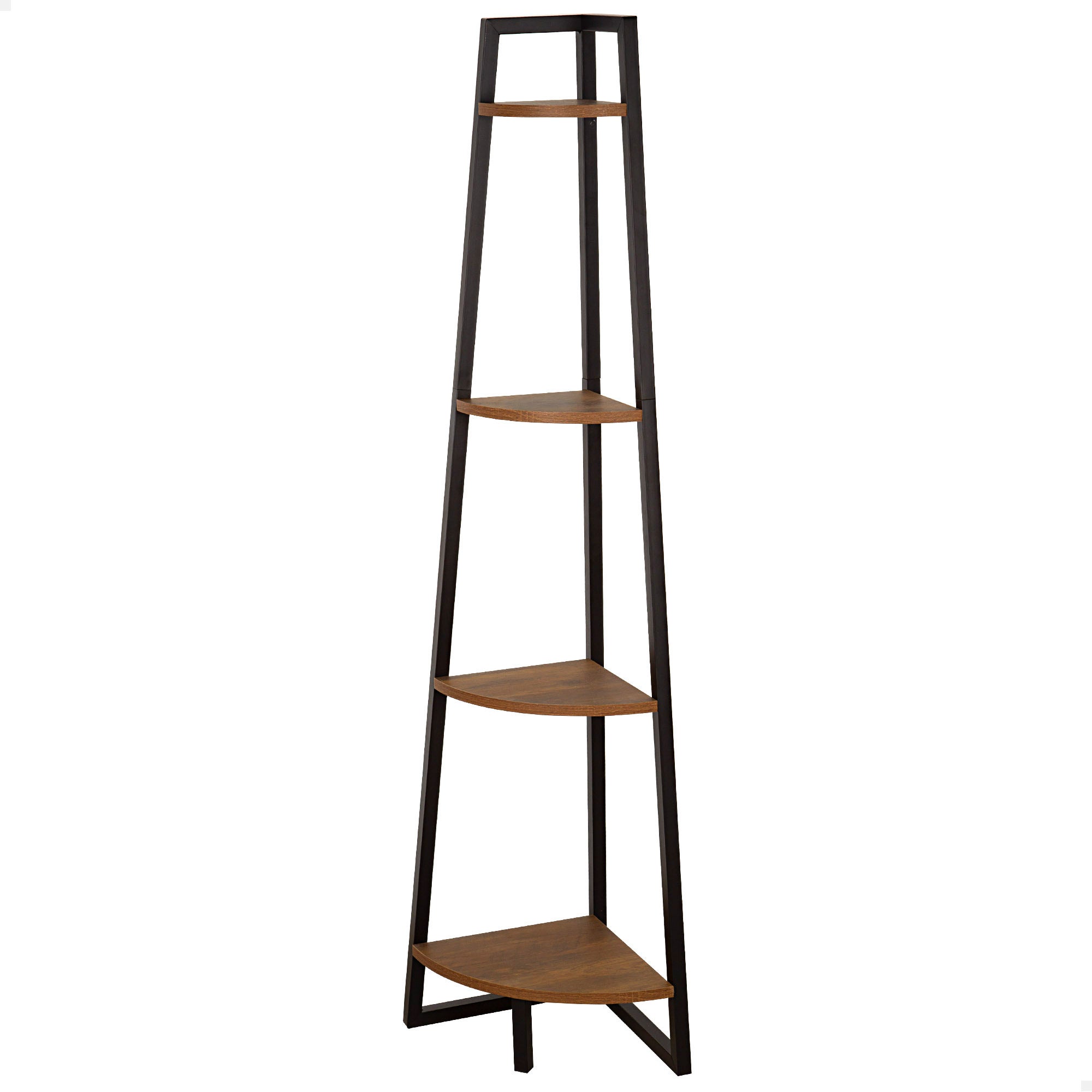 Max home estantería madera fija escalera esquinera 4 estantes 30x30x135 cm
