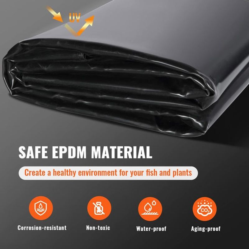 Bâche pour étang - 3x4 m - HDPE 0,3 mm - Anti-UV - Pliable - 8