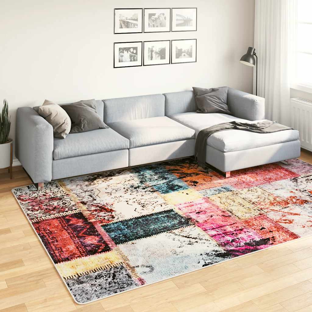 Dywan z możliwością prania, patchwork, 190x300 cm, kolorowy vidaXL