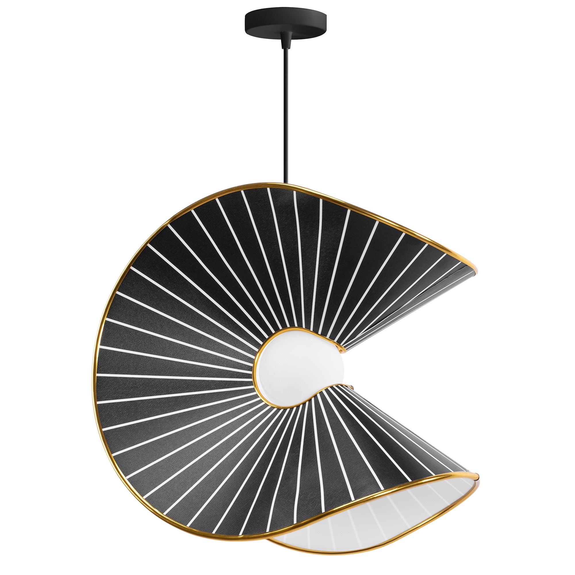 Lampa Sufitowa Wisząca Toolight App1500-1Cp Czarny Złoty