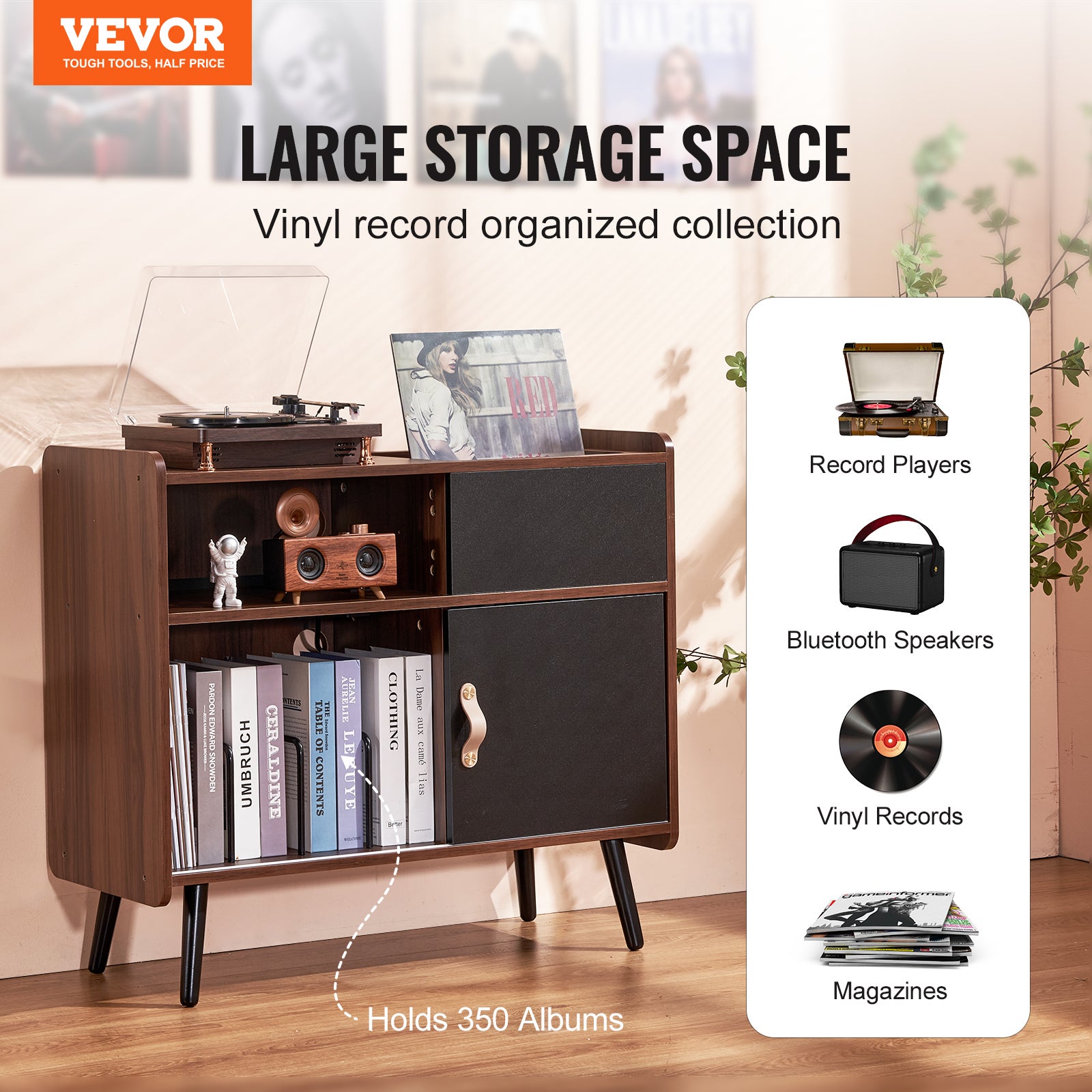 Meubles de rangement Platine vinyle bluetooth - Comparer les prix avec par Kelkoo - Publicité
