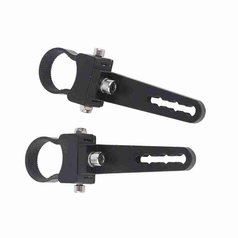 Lot de 2 colliers de fixation en aluminium noir pour barre lumineuse à ...