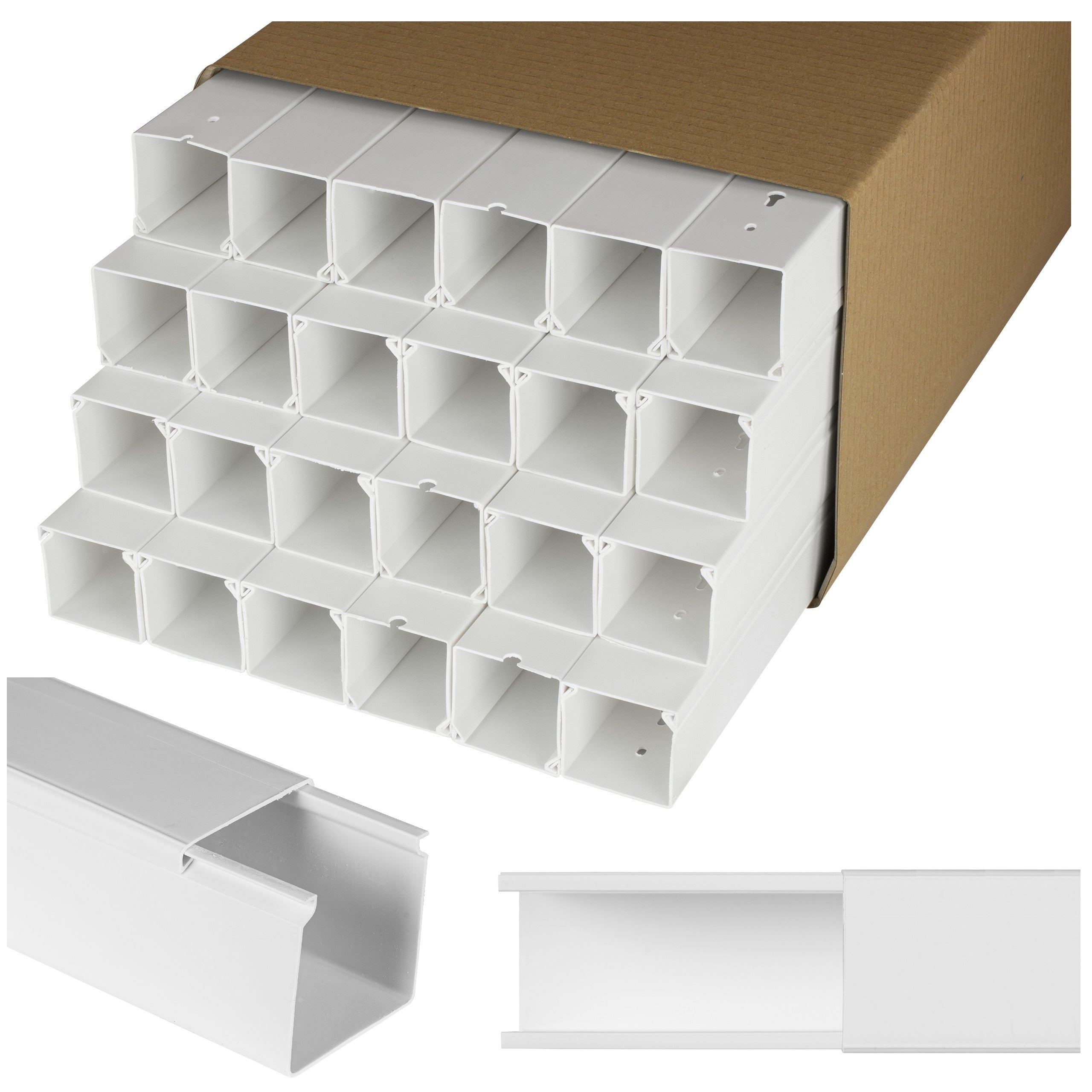 LISTWA KANAŁ KABLOWY BKK 40x40mm 72m (36szt) KORYTKO KORYTO POKRYWA NEKU