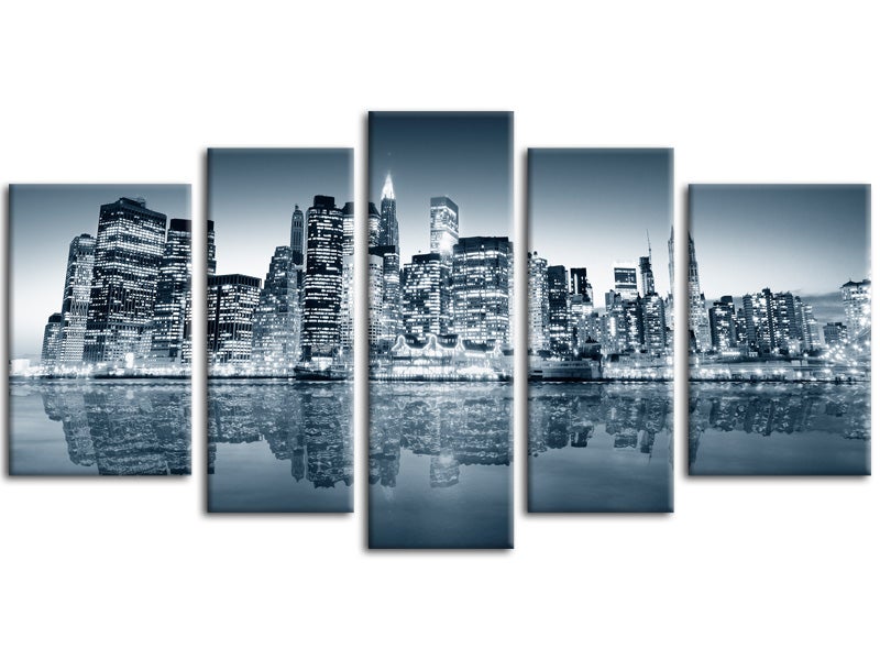 DECLINA, Tableau toile imprimée, Tableau toile deco urbain Manhattan, 220x120 cm - 2