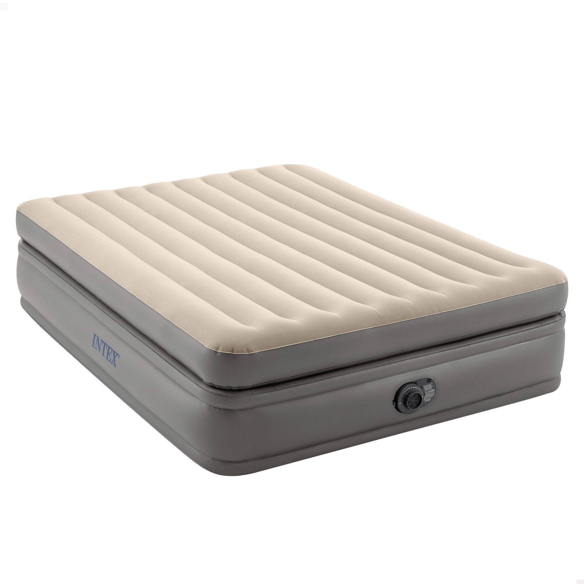 Materac Dmuchany Intex QUEEN COMFORT podwyższony pompa elektryczna fiber-tech