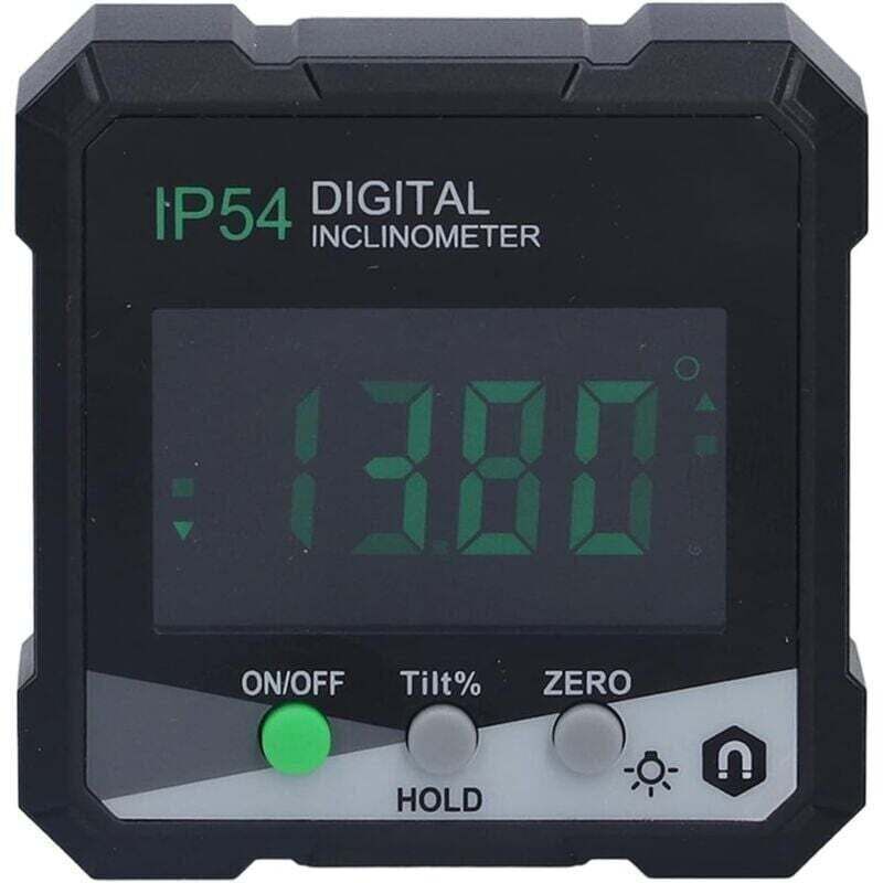 Inclinometru digital portabil 4x90°, raportor LCD cu iluminare din spate, raportor multifuncțional cu magnet pe o singură parte