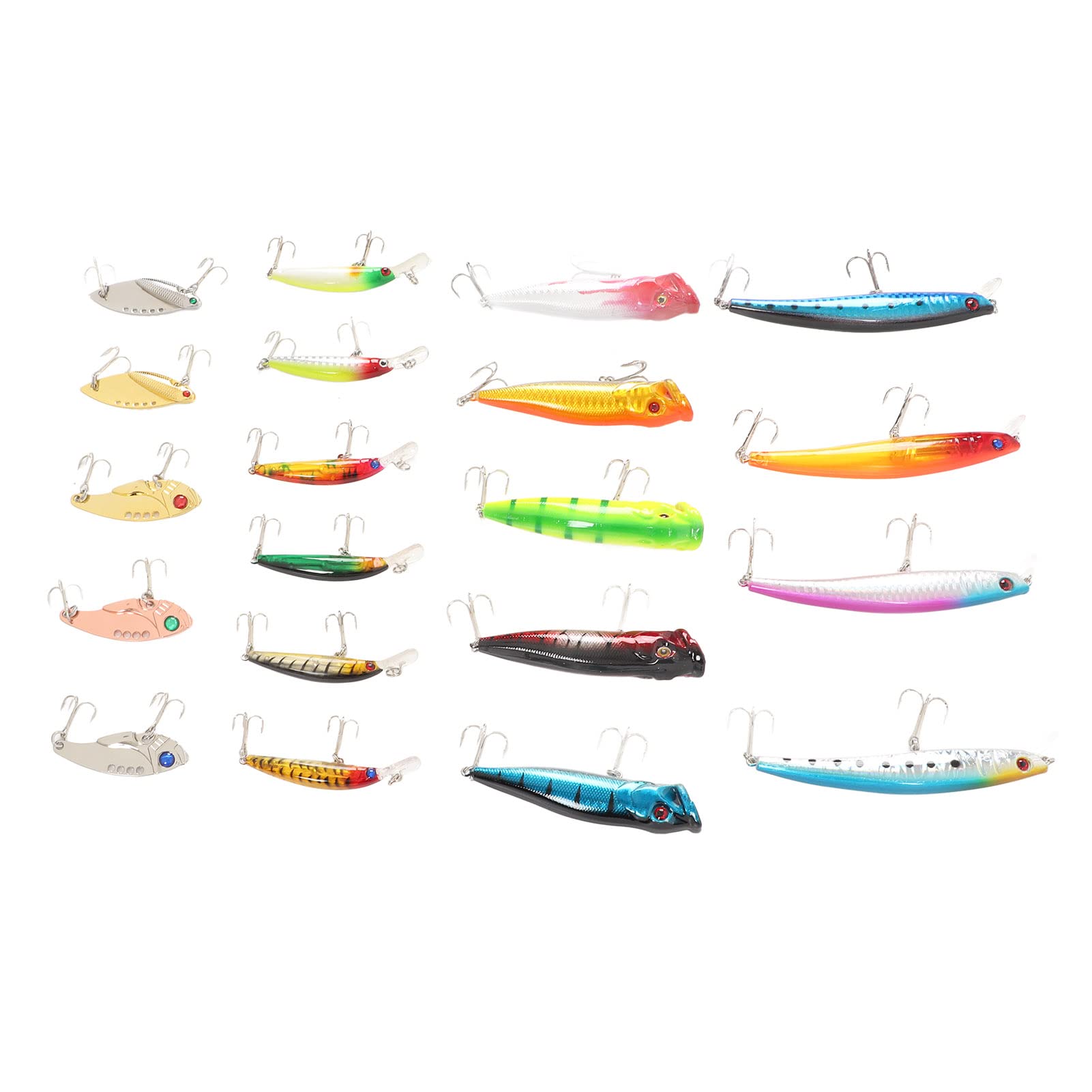 Set Di 5 Esche Da Pesca Con Movimento Ondulante – Design Realistico, Ganci Rinforzati, Per Spigola, Trota E Acqua Salata, 10 Cm, Colore Accattivante