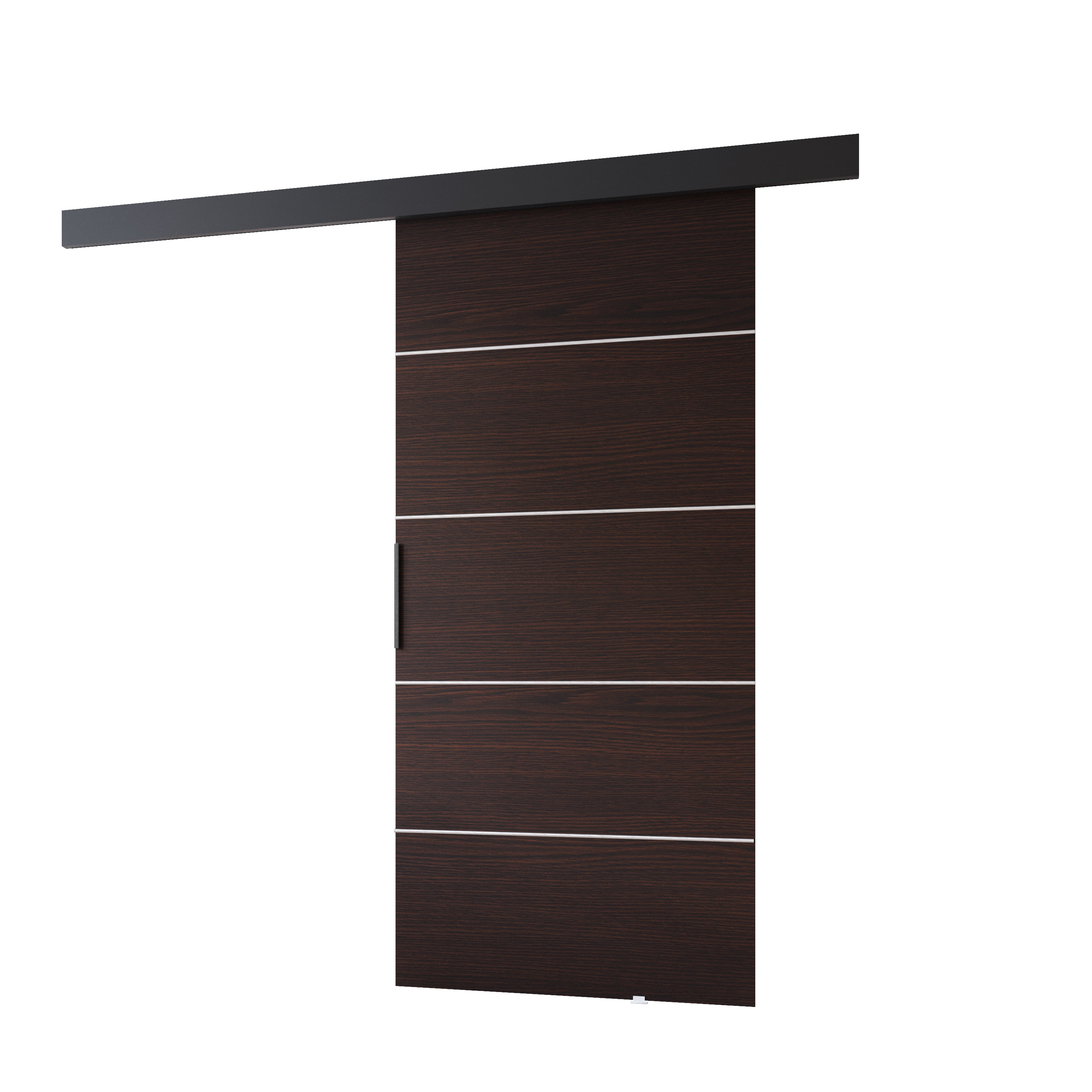 Drzwi przesuwne wewnętrzne PRIMB 96 cm wenge /czarny.