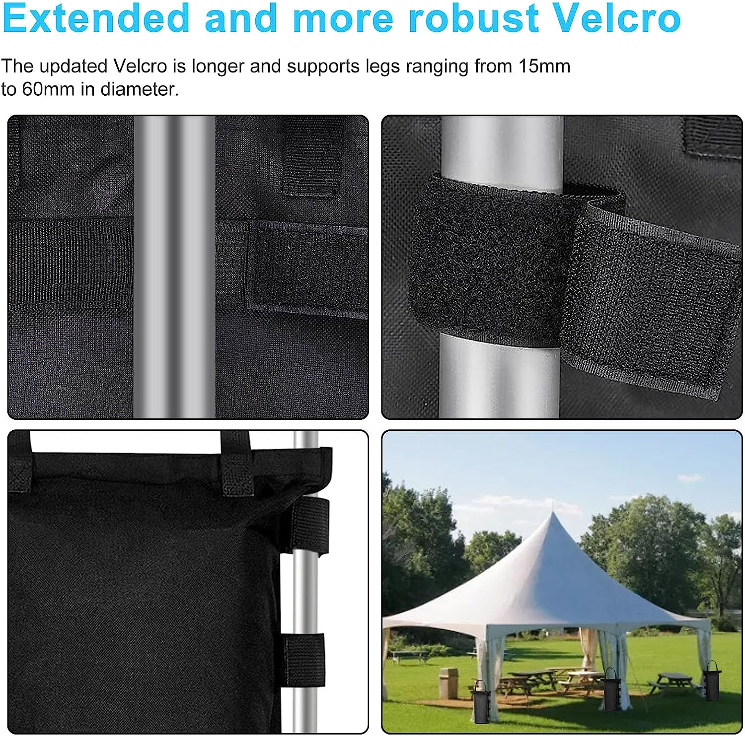 Sac De Transport Pour Bâtons De Tente – 600D Oxford, 96cm, Noir, Accessoires Camping