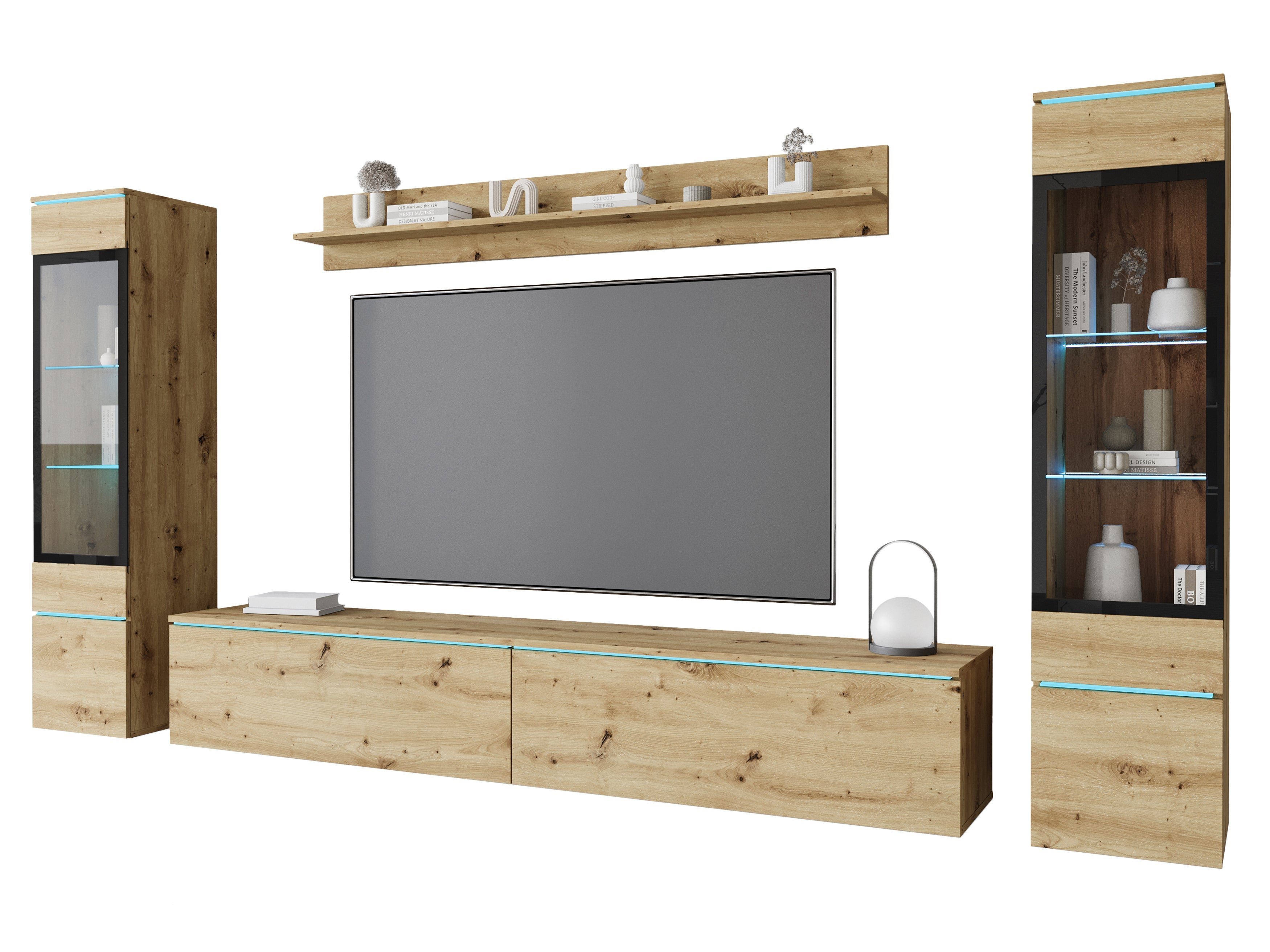 MINIO go for it, Meblościanka VEVE 2 w kolorze dąb artisan