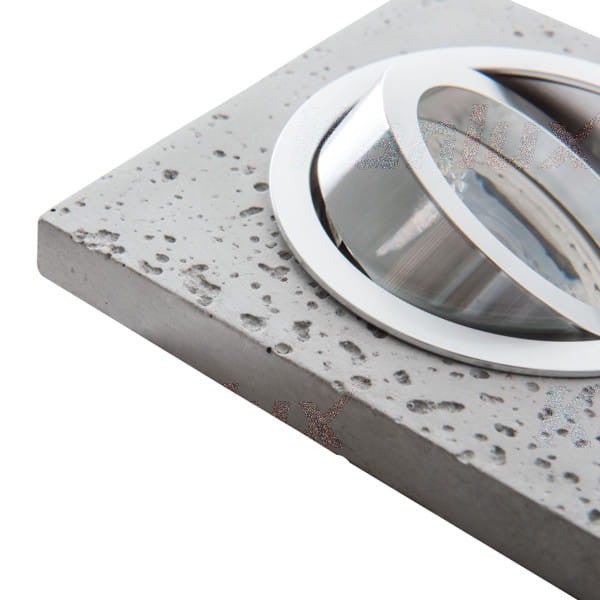 Oprawa sufitowa wpuszczana Cemin srebrno-szara 1xGU10x35W kwadratowa ruchoma IP20 wym: 9 x 9 cm beton architektoniczny Kanlux - 3