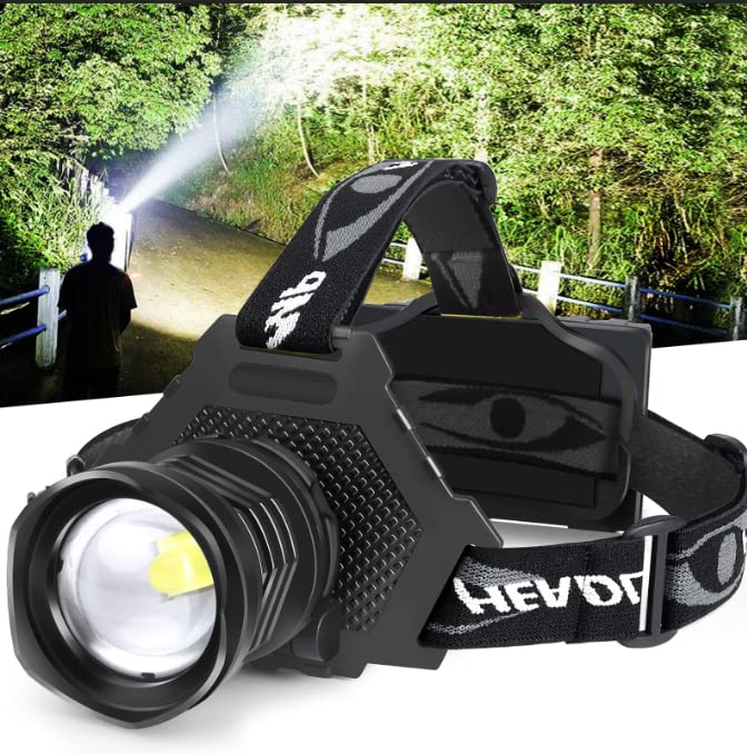 Lampe frontale réglable Led ultra lumineuse, rechargeable, étanche IPX4 - Sport & Plein air