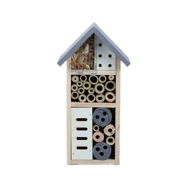 Casa para Insetos de Jardim, Hotel para Insetos e Habitat Natural para Insetos Benéficos — Ideal para Abelhas, Borboletas e Joaninhas.