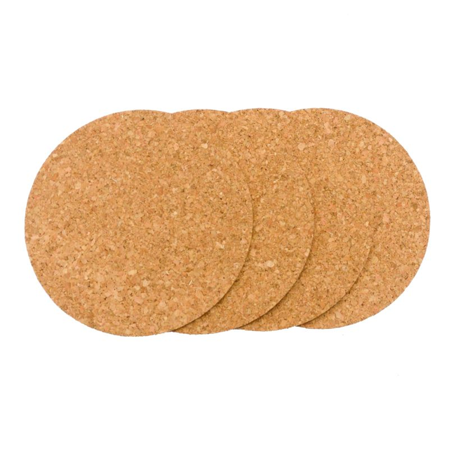 Podkładka korkowa okrągła pod talerz garnek 143mm grubość 3mm komplet 4 sztuki