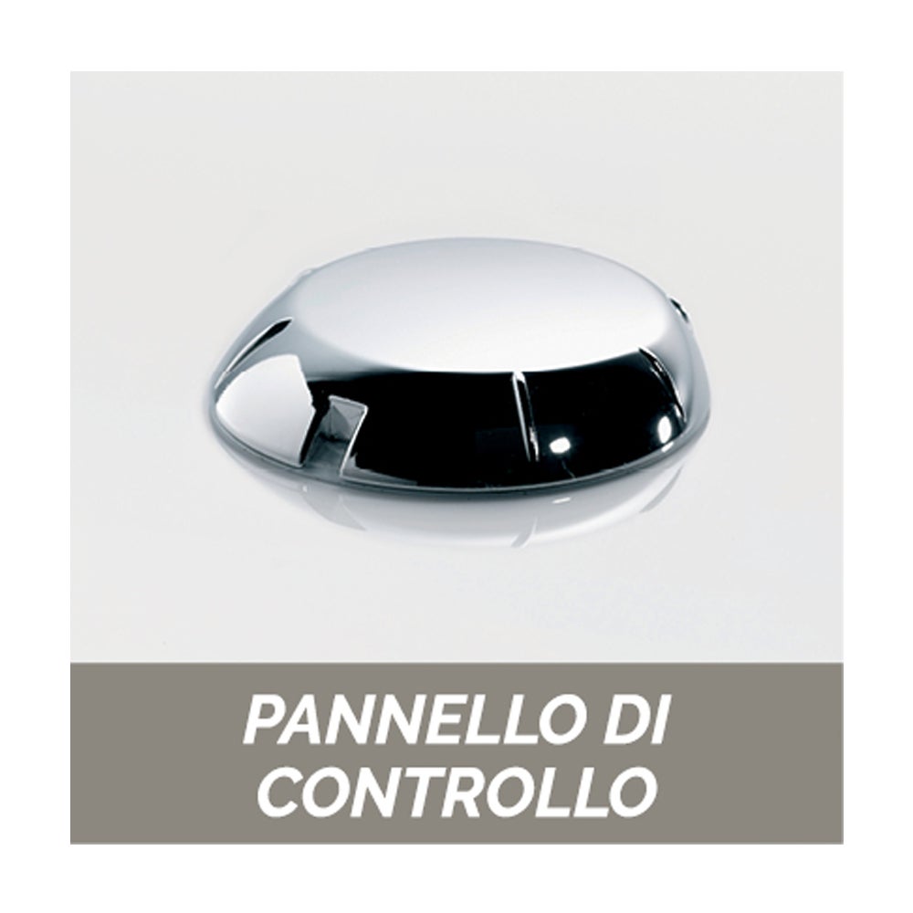 Vasca angolare con idromassaggio e pannello 140x140cm - Ambra - 2