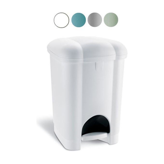 TONTARELLI Pedal-Abfalleimer 8 Liter – Schwarz/blau, Geruchsdicht