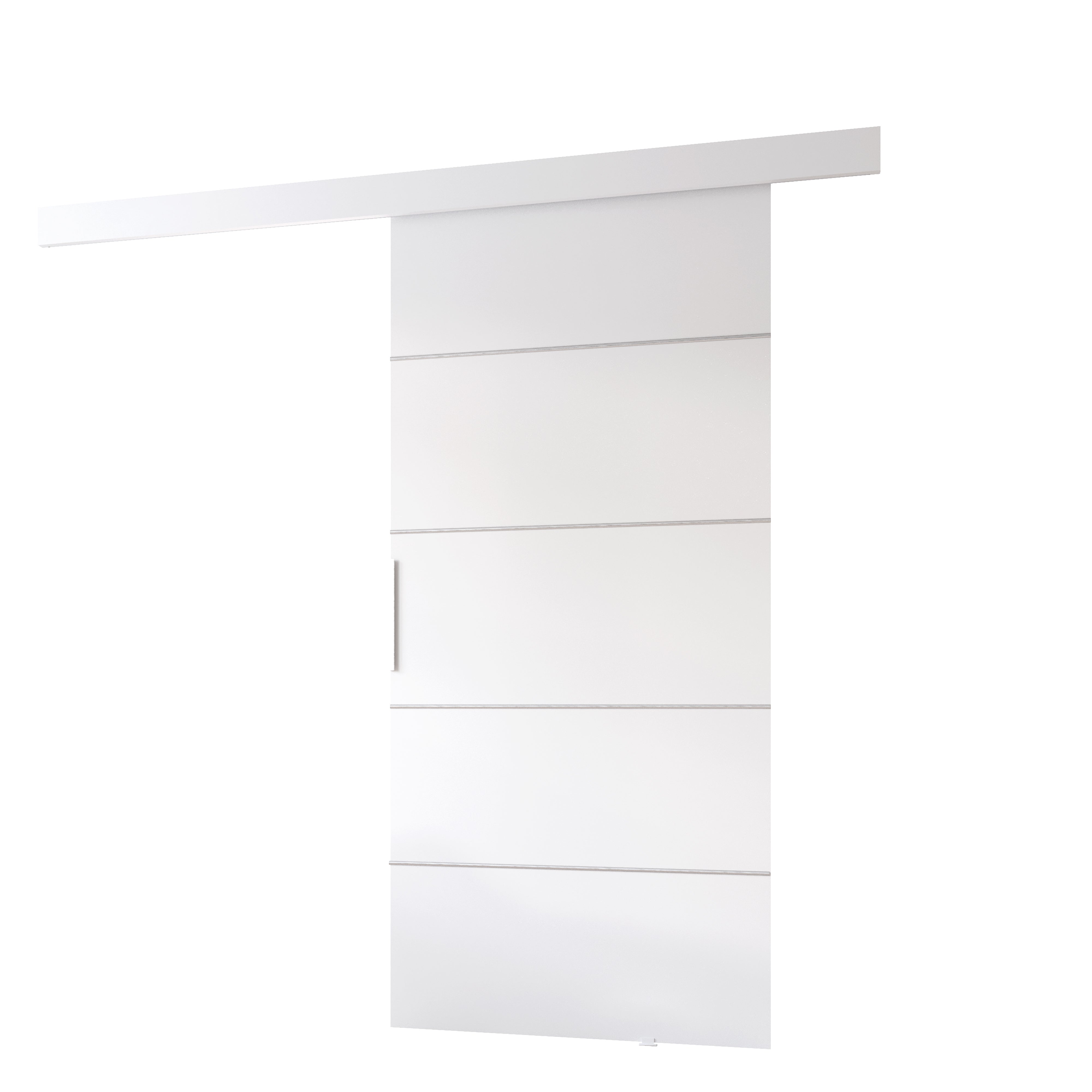 Drzwi przesuwne wewnętrzne CLEAN B 76 cm w kolorze białym.