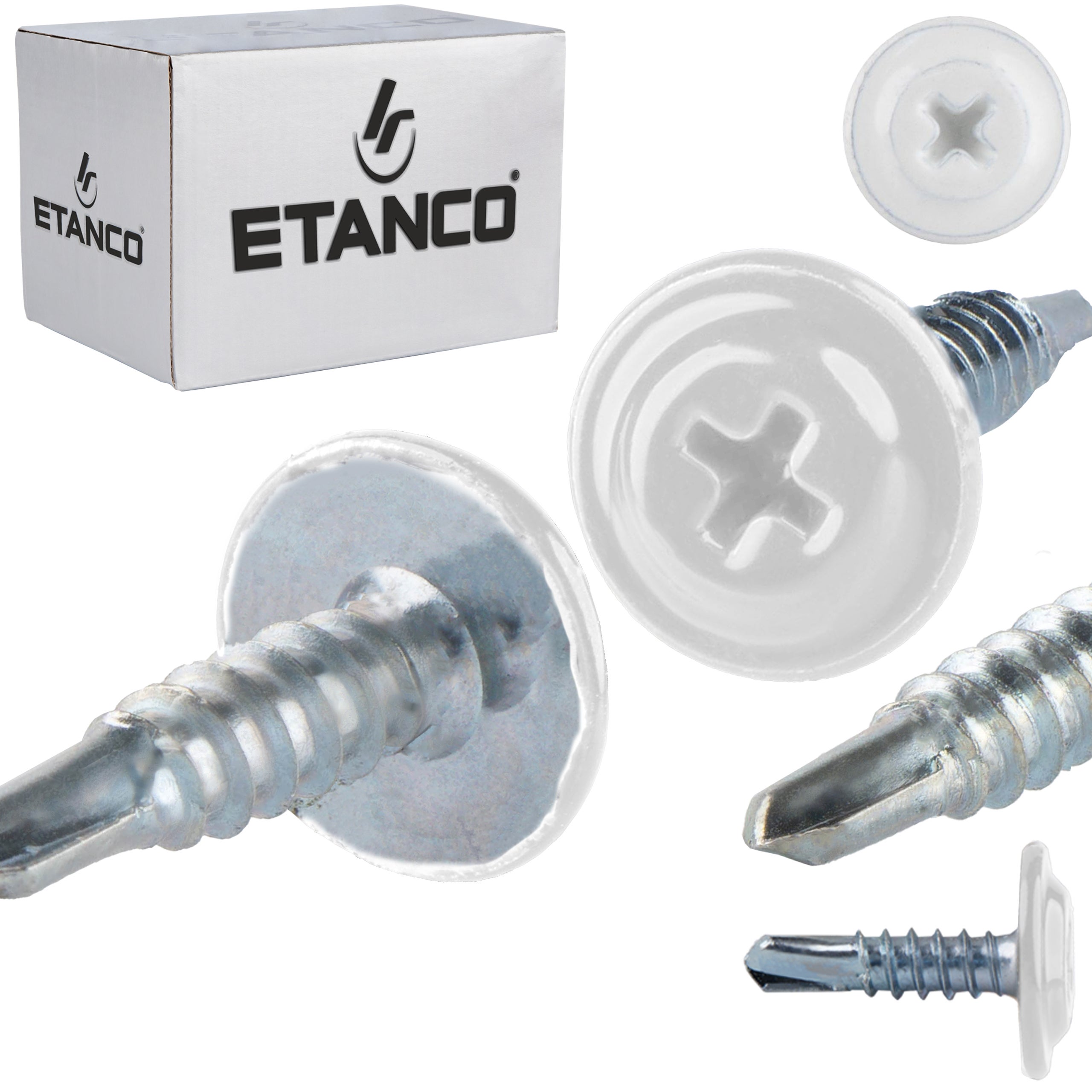 Wkręty podkładkowe Etanco GM-B 4,2x16 mm samowiercące RAL 9010 250szt