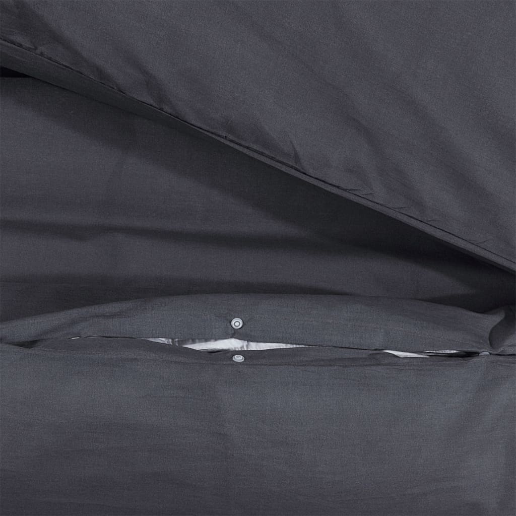 Ensemble de housse de couette Noir 225x220 Coton - 4