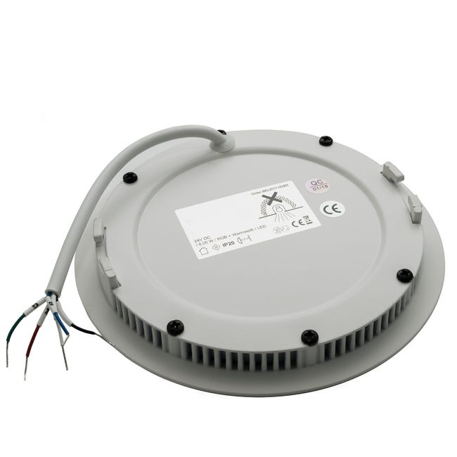 KIT Cromoterapia Faretto Doccia Incasso Pannello Slim LED 8W RGB RGBW 24V Centralina WiFi Controllo Voce Alexa Google Foro 13cm | Leroy Merlin