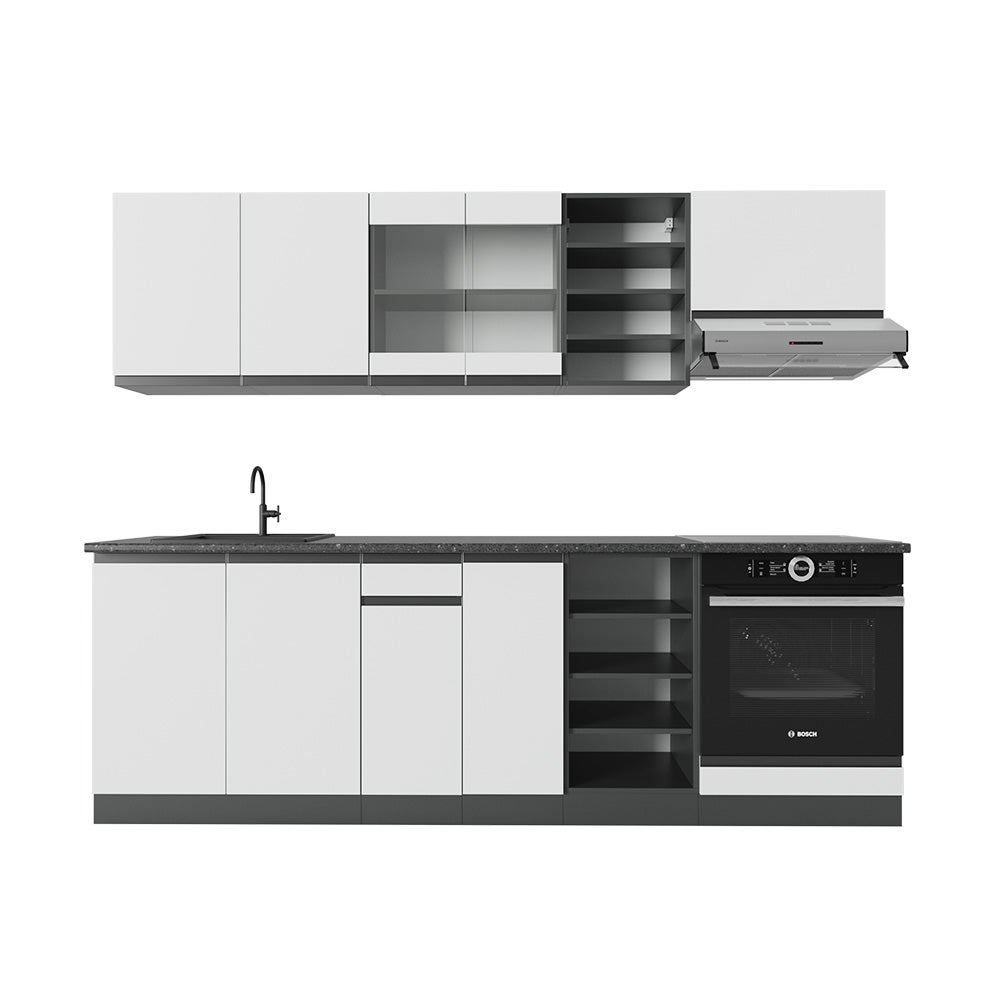 Vicco Panel przedni R-Line, Biały/antracyt, 240 cm J-Shape