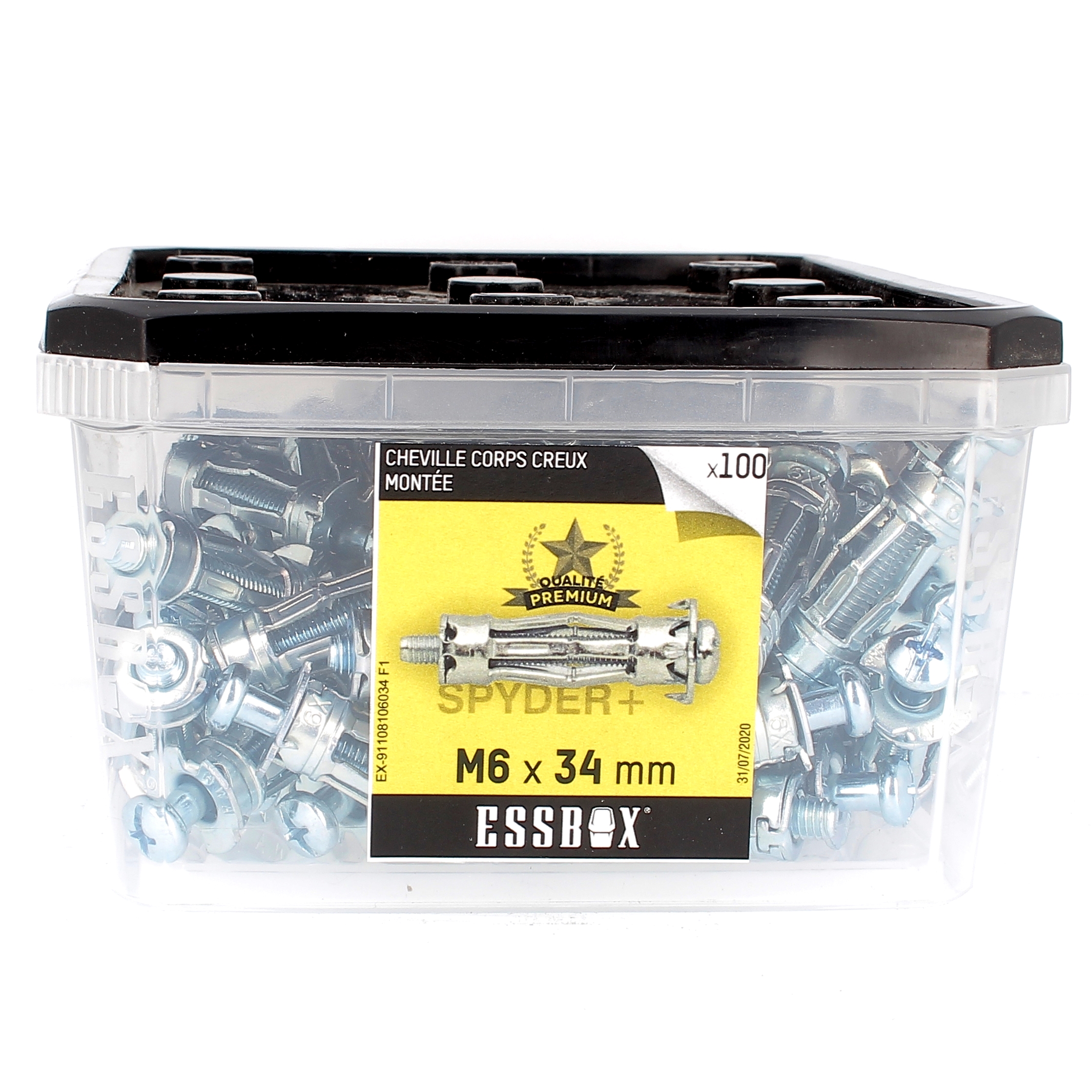 Boîte de 100 chevilles métalliques à expansion RAMFIX 6x36 mm avec vis – Réf. 95642